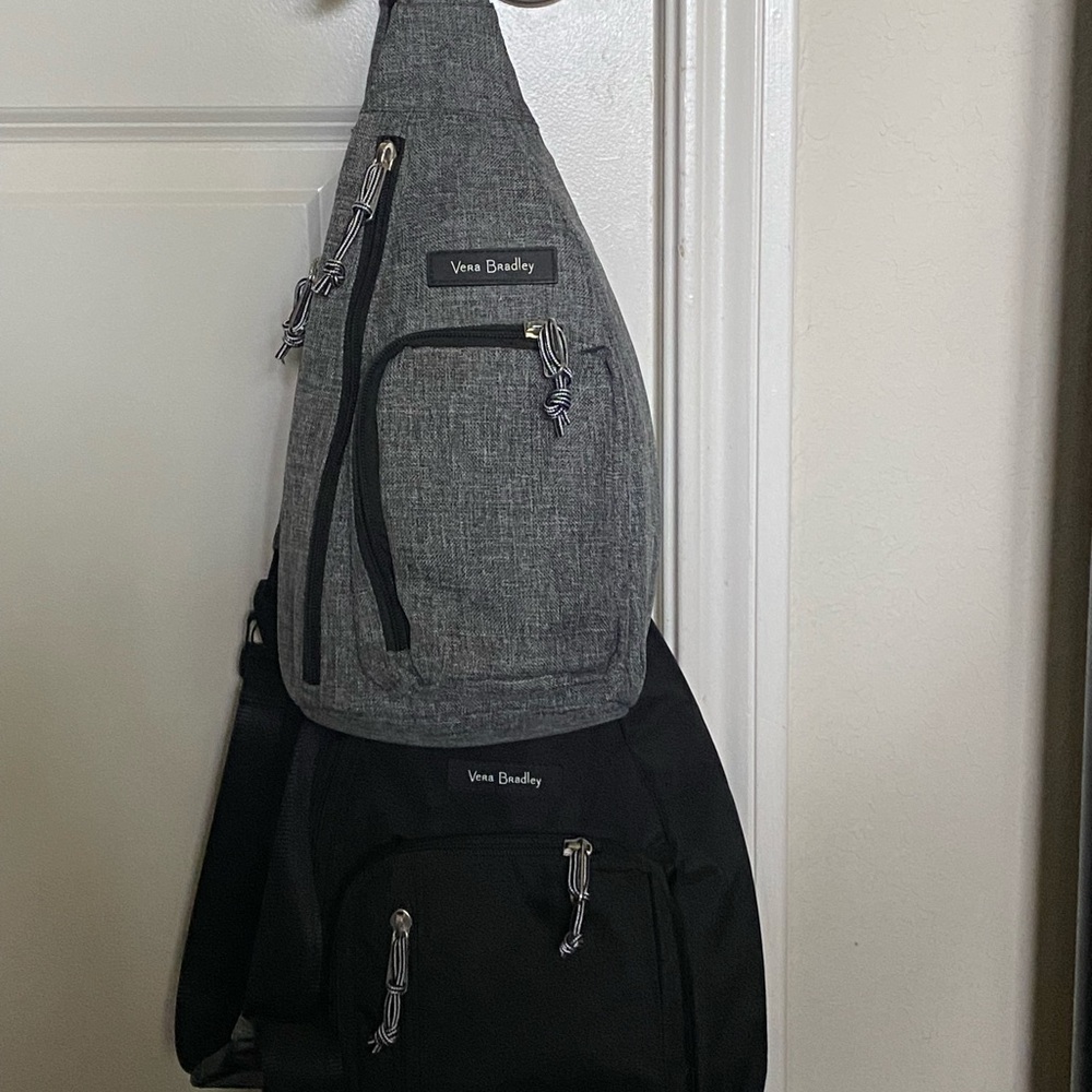 Vera Bradley black/gray  slings/pouches set ( very gently used)